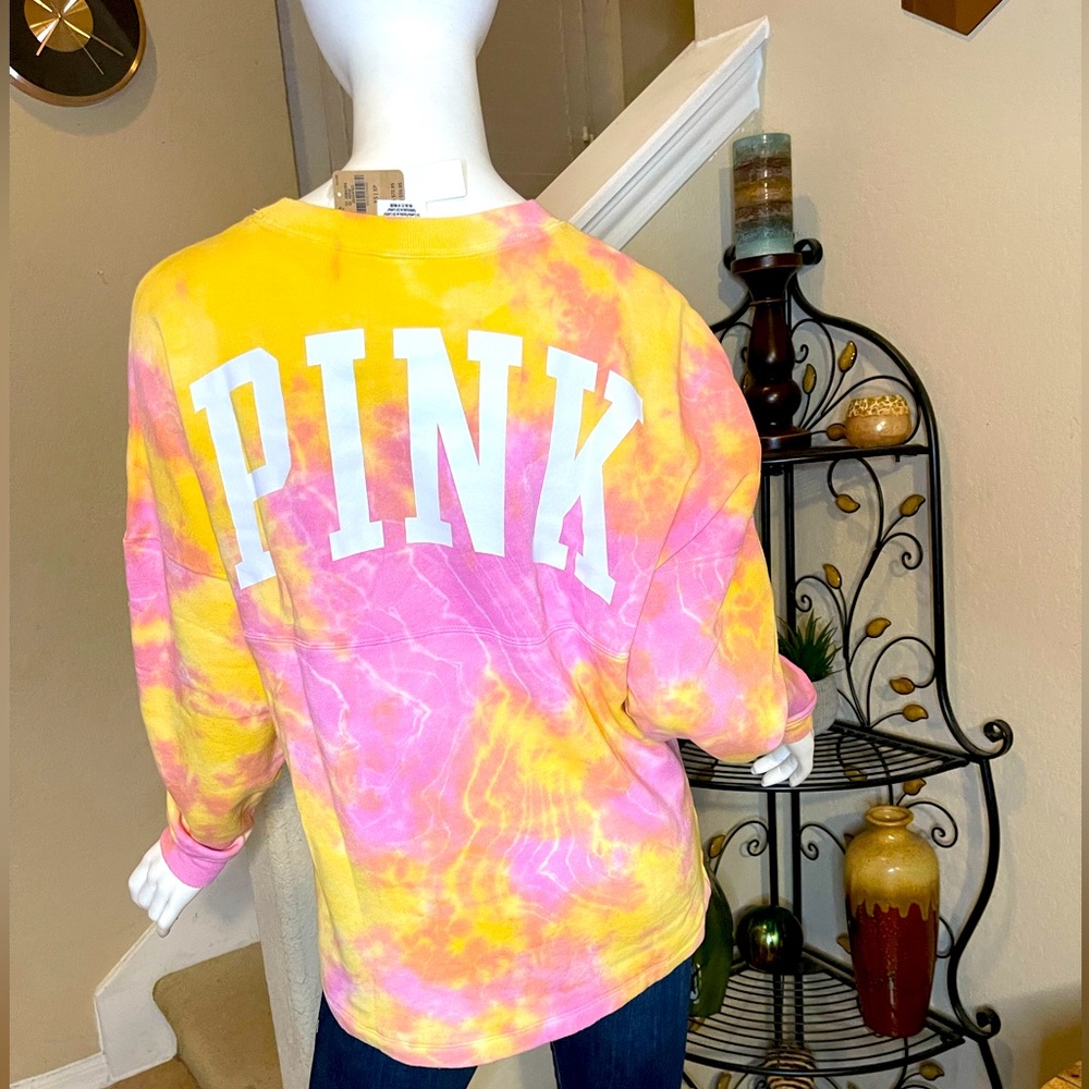 Love Pink Tie dyed oversized Pullover Sweater NWT size XS